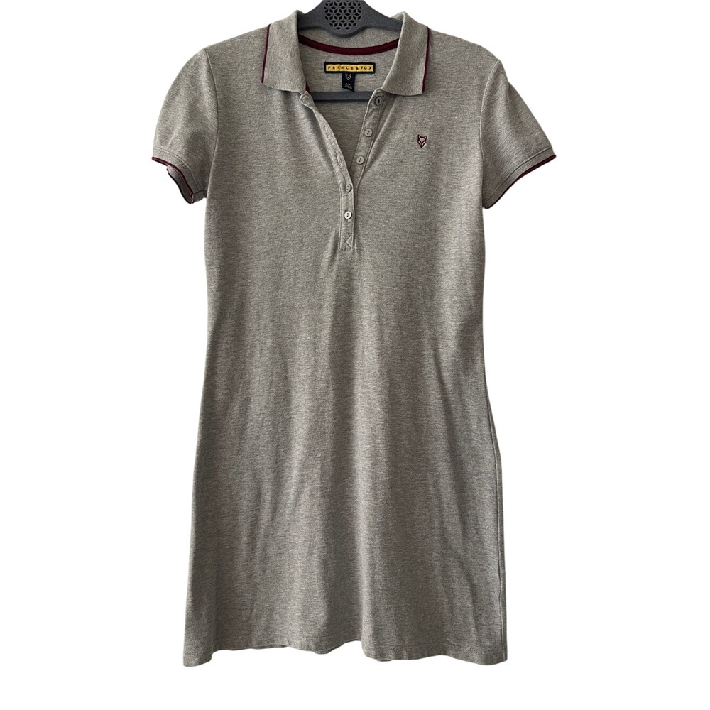 Prince & Fox Gray Preppy Polo Dress Small